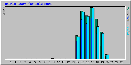 Hourly usage for July 2026